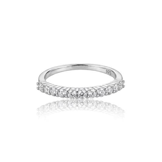 Linear 11 Stone Half Eternity Moissanite Ring 273LV