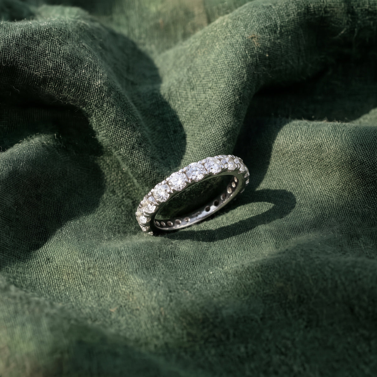 Full Eternity Round Moissanite Ring 276LV