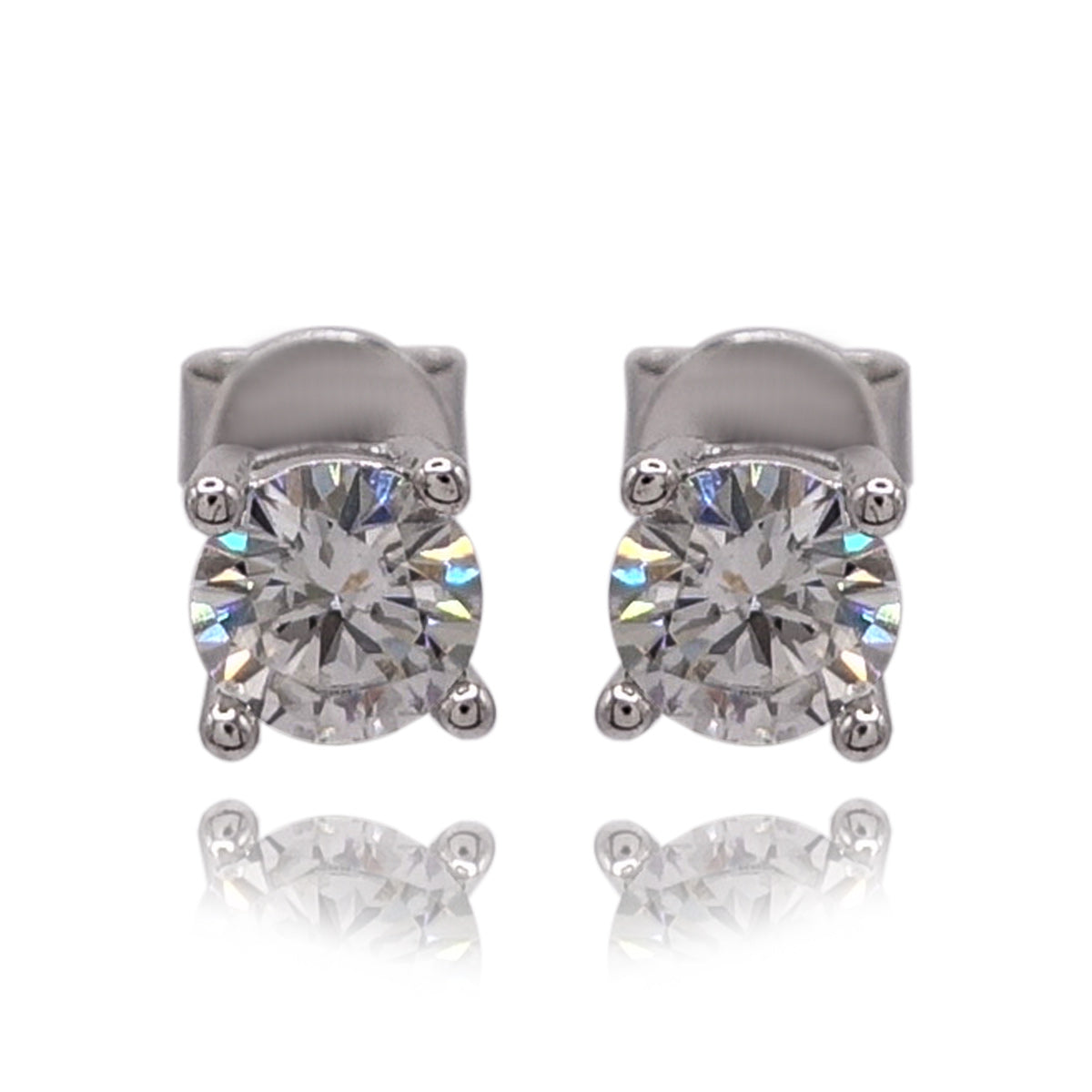 323LV Moissanite Lab-Grown Stud Earrings