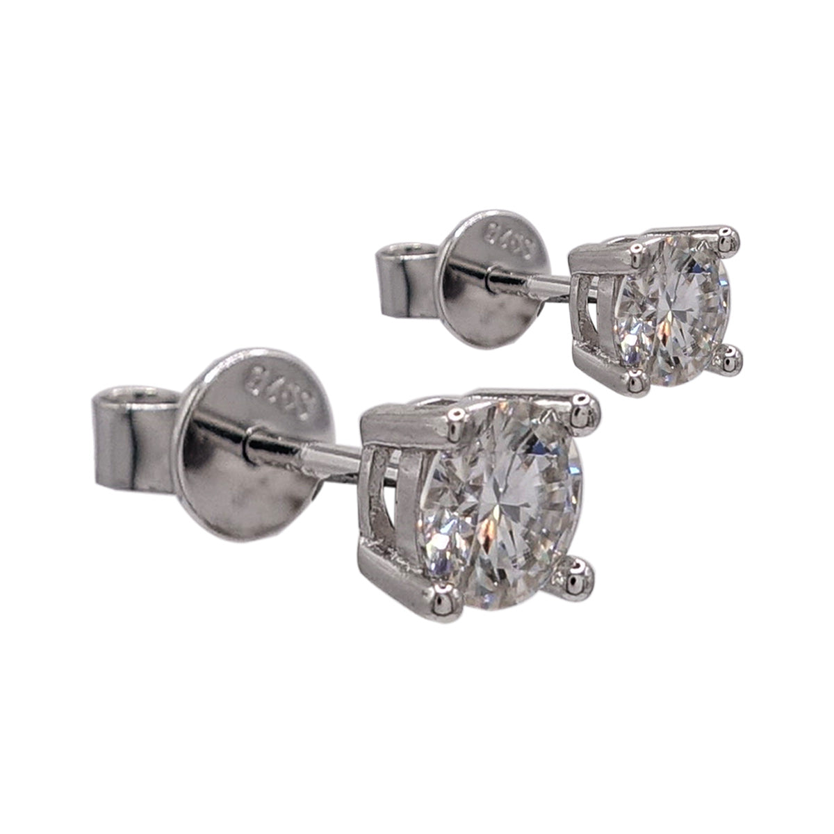 323LV Moissanite Lab-Grown Stud Earrings