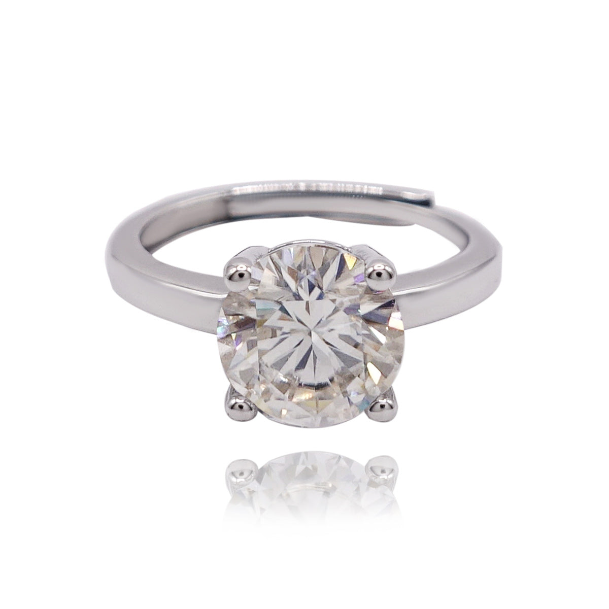 330LV Round Cut Lab Grown Engagement Ring