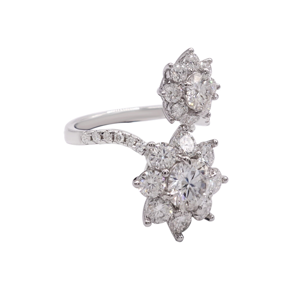 337LV Round Cut SunFlower Engagement Ring