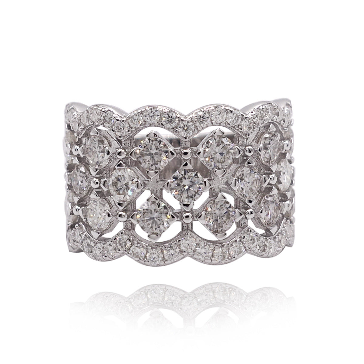 338LV Round Cut Bridal Engagement Ring