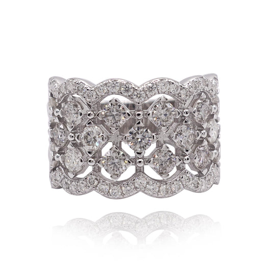 338LV Round Cut Bridal Engagement Ring