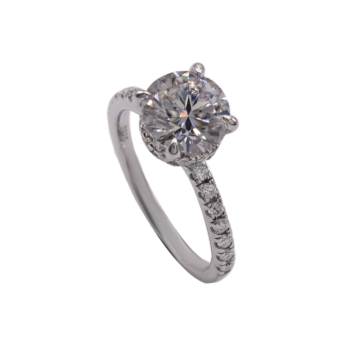 350LV Stunning Round Cut Engagement Ring