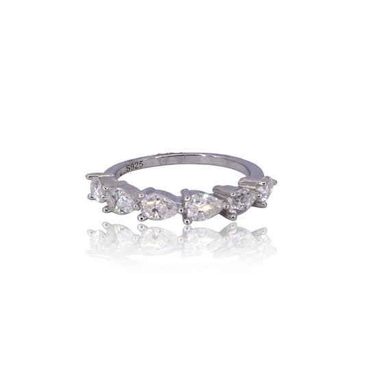 6-Stone Marquise Half Eternity Moissanite Ring 374LV