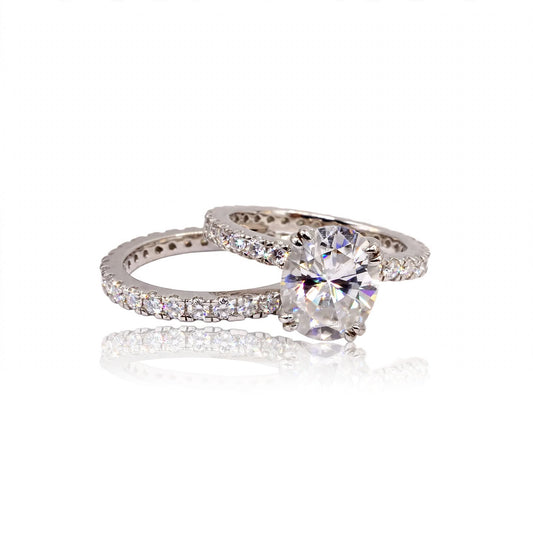 Oval Solitaire Bridal Moissanite Ring Set 379LV5