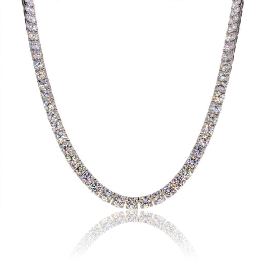 Continuous Round Gemstone Moissanite Tennis Necklace 403LV18