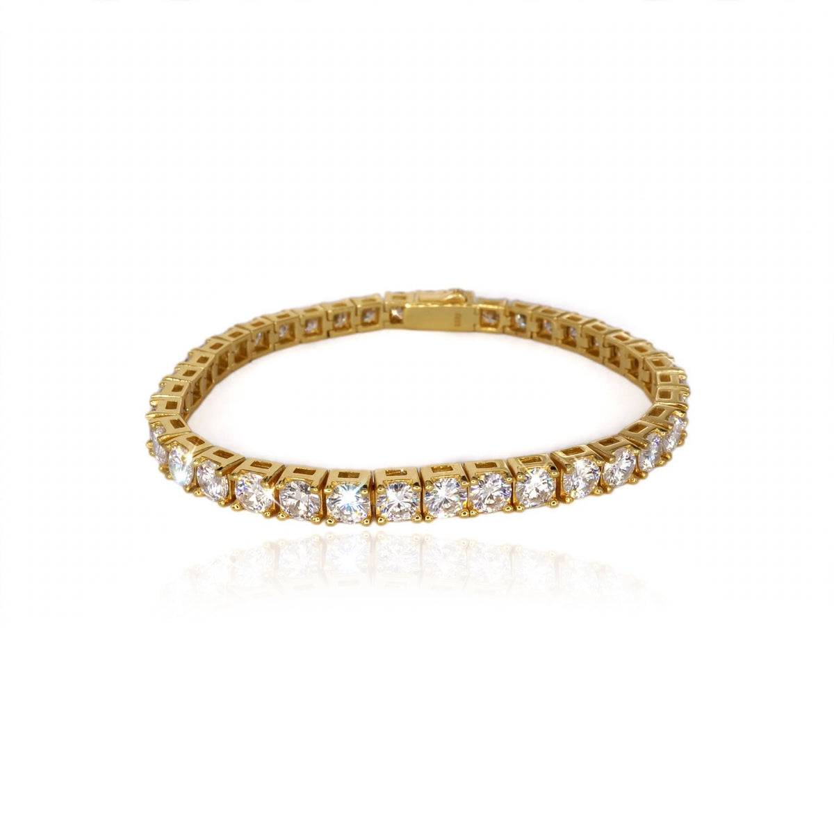 Classic Tennis Gold Plated Moissanite Bracelet