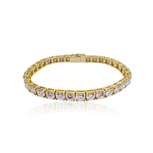 Classic Tennis Gold Plated Moissanite Bracelet