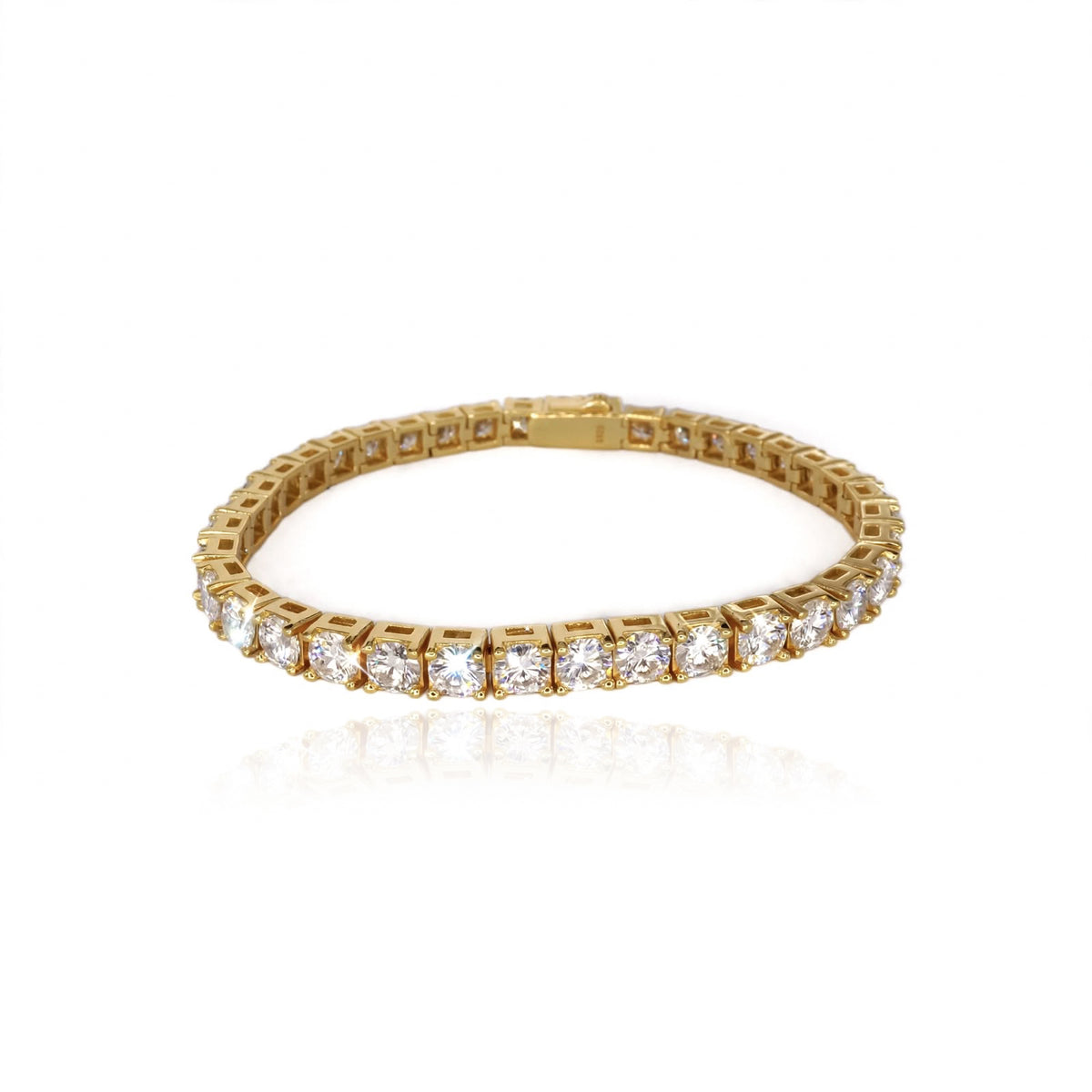 Classic Tennis Gold Plated Moissanite Bracelet