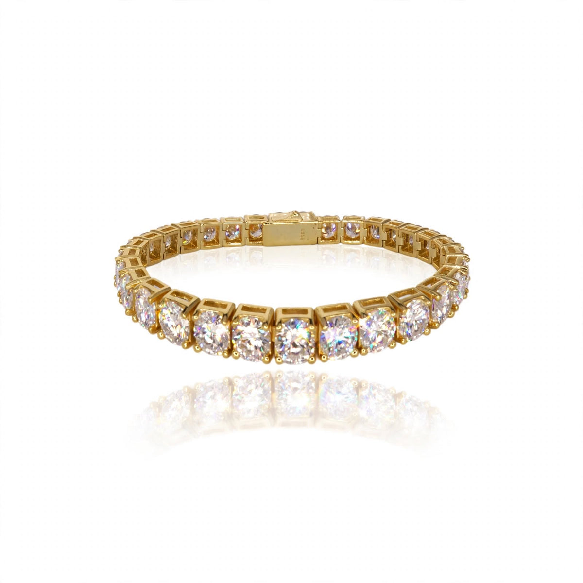 Classic Tennis Gold Plated Moissanite Bracelet