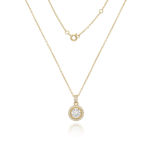 Sovereign Halo Gold Necklace 431LV