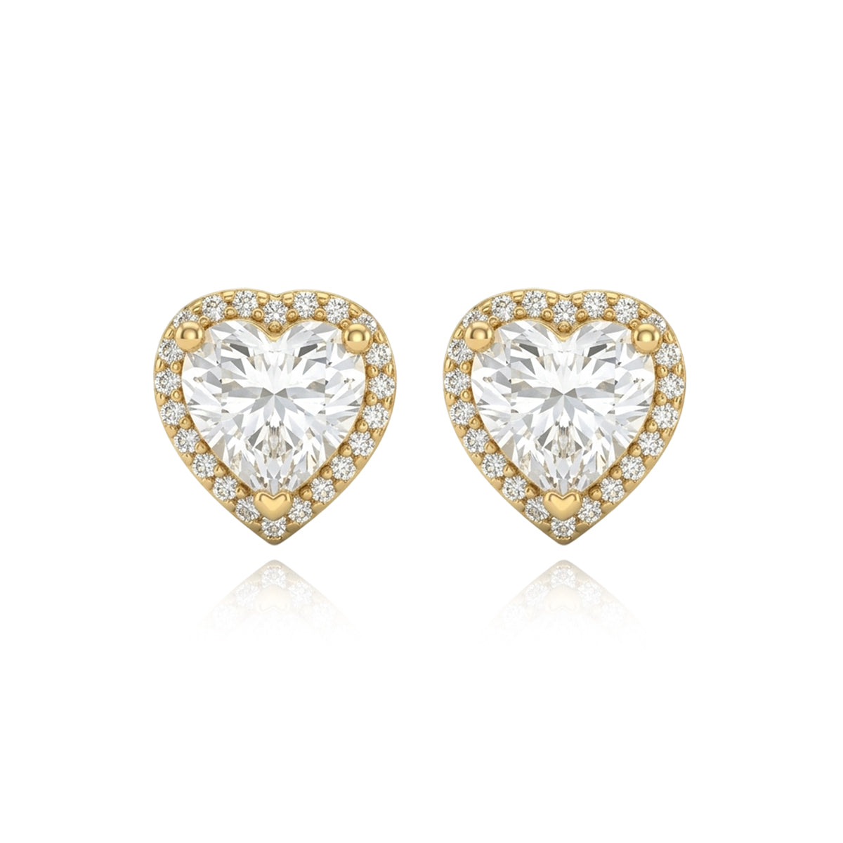 Sweetheart Radiance Yellow Gold Earrings 433LV