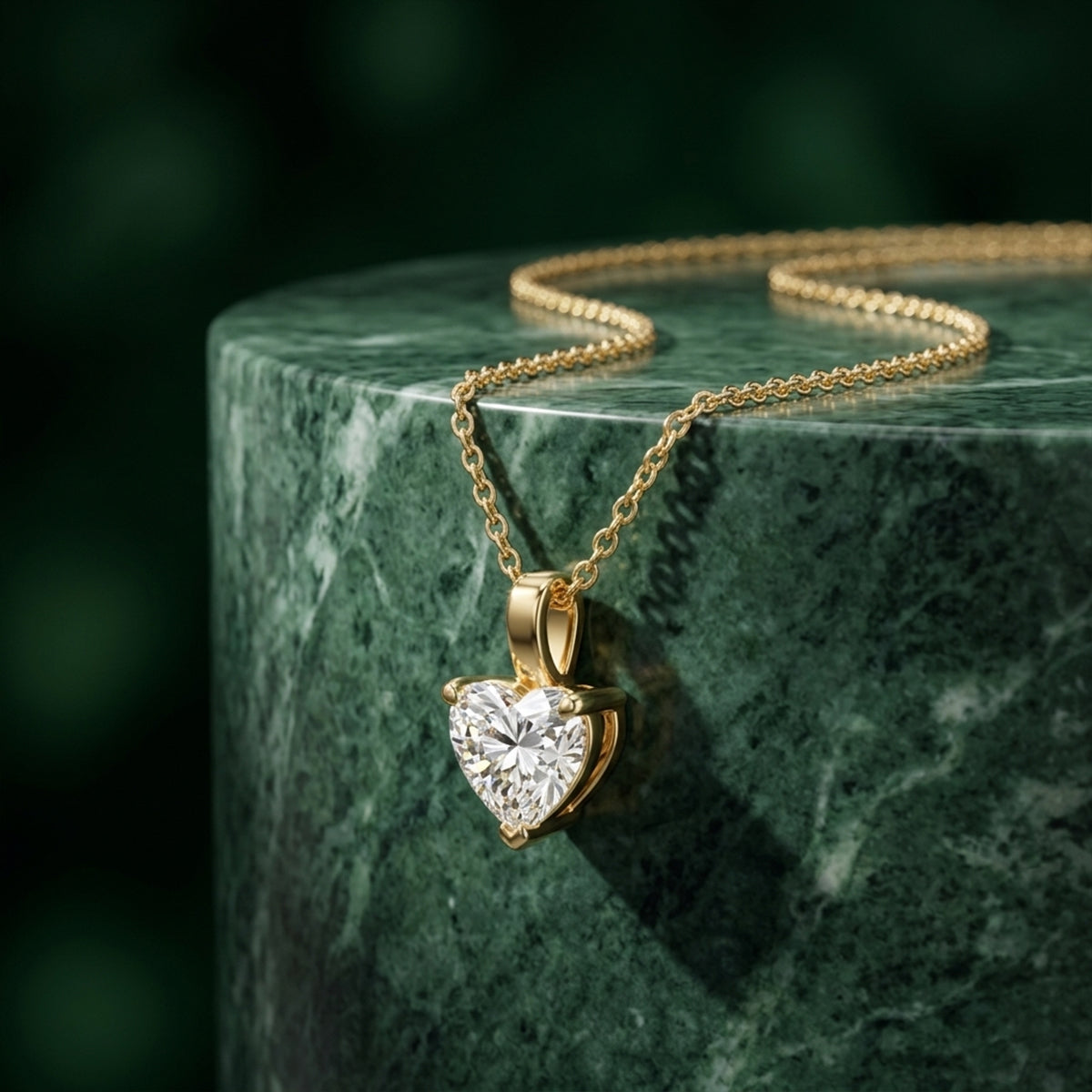 Stellar Heart Yellow Gold Necklace 437LV