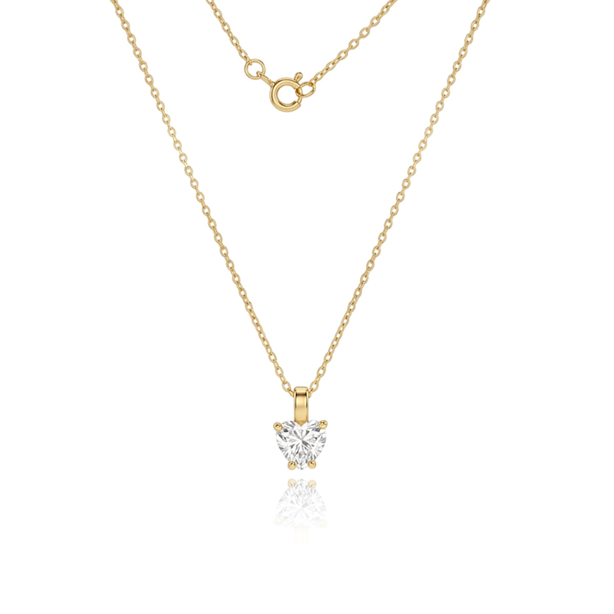 Stellar Heart Yellow Gold Necklace 437LV