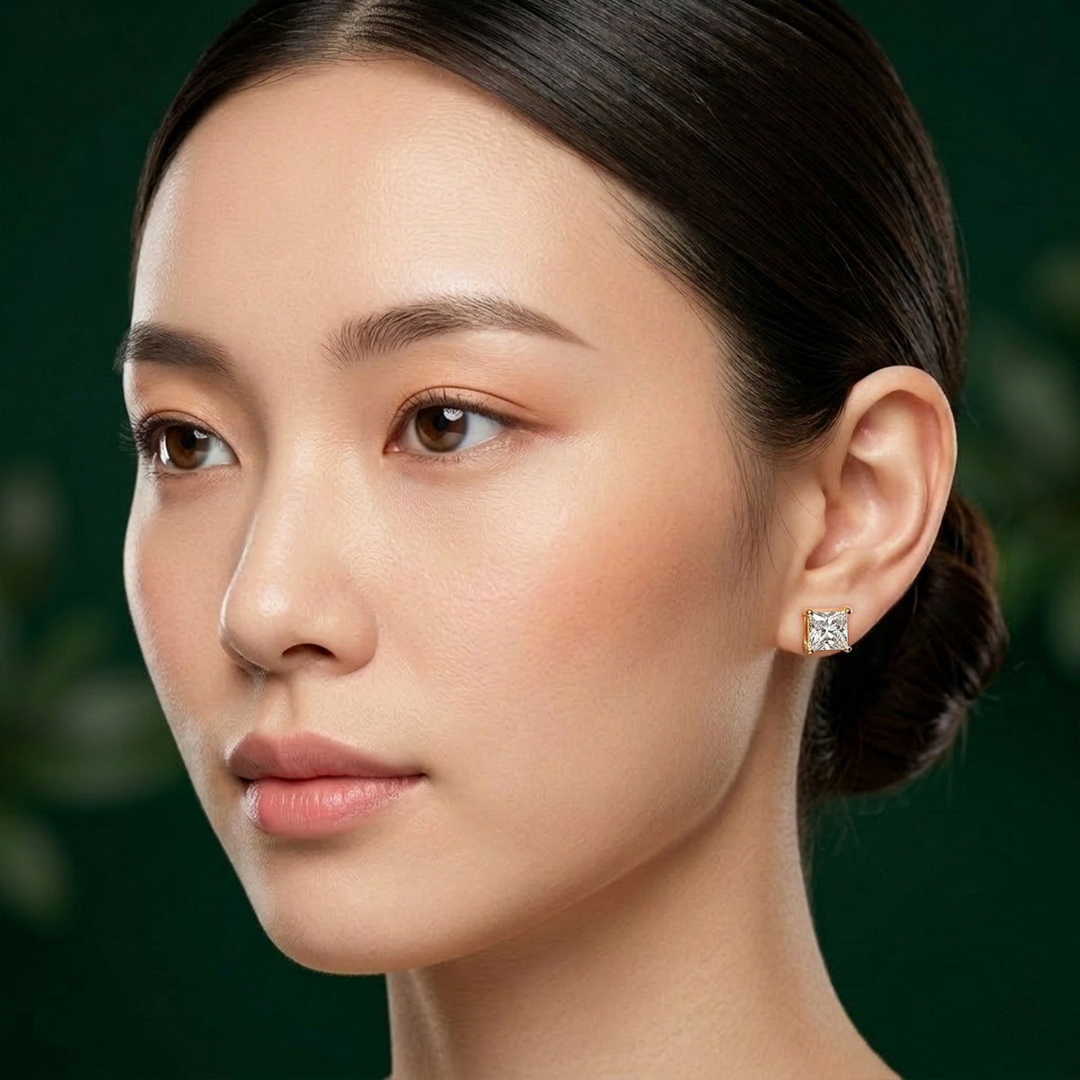 Gilded Vertex Yellow Gold Studs 442LV