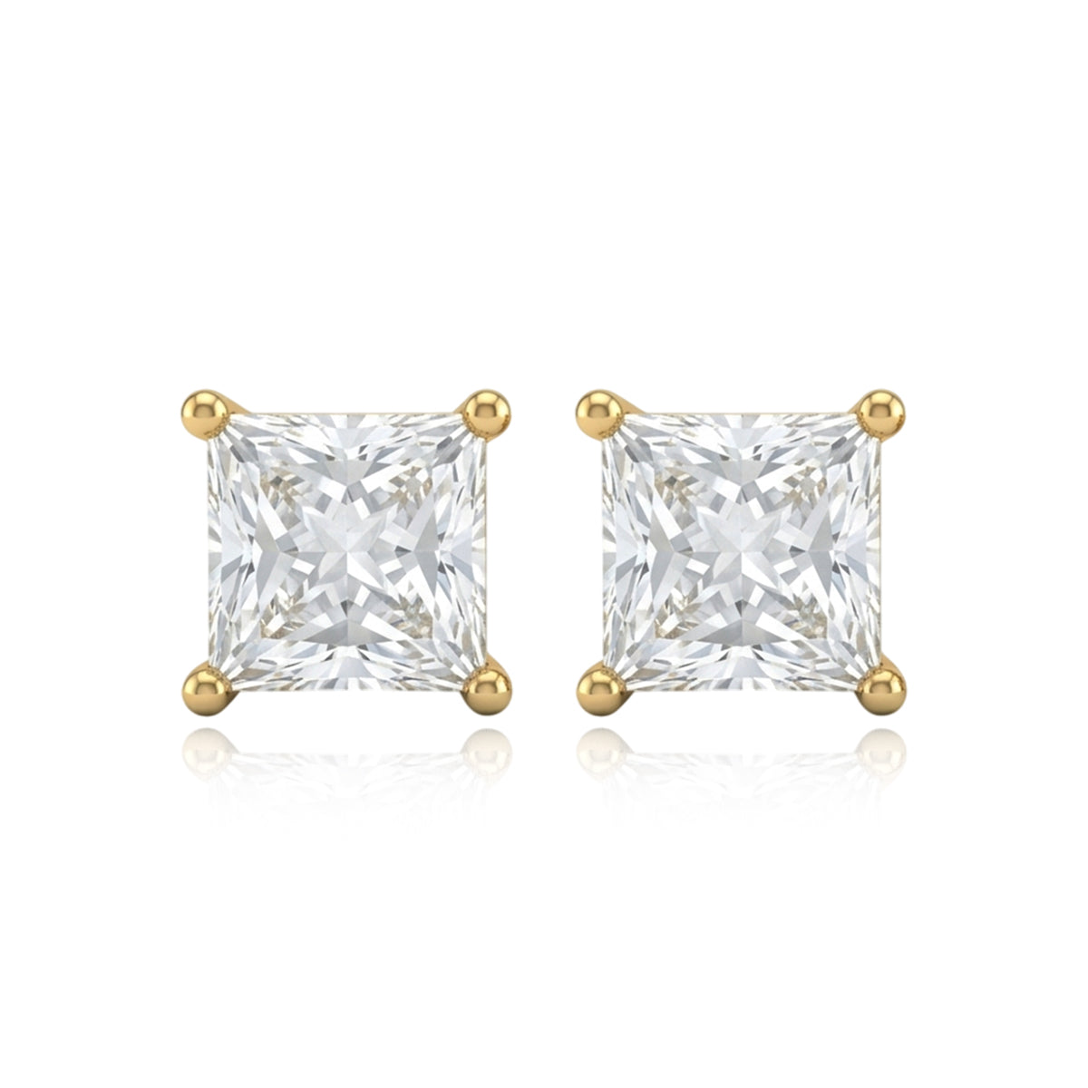 Gilded Vertex Yellow Gold Studs 442LV