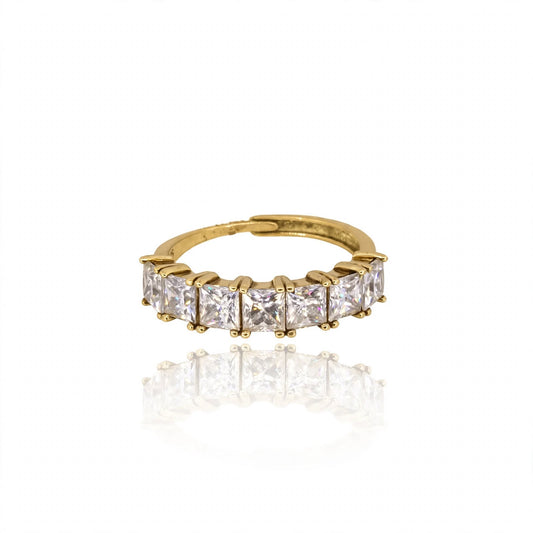 Princess-Cut Channel-Bound Moissanite Ring 447LV