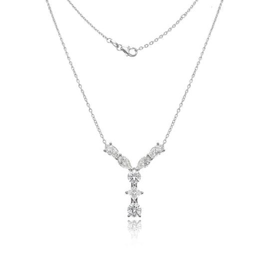 Letter "Y" Moissianite Pendant Necklace 483LVY