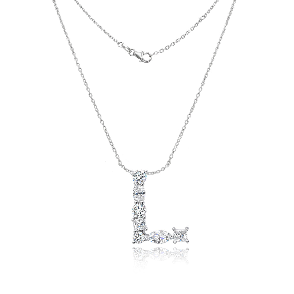 Letter "L" Moissianite Pendant Necklace 485LVL