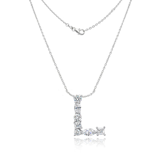 Letter "L" Moissianite Pendant Necklace 485LVL